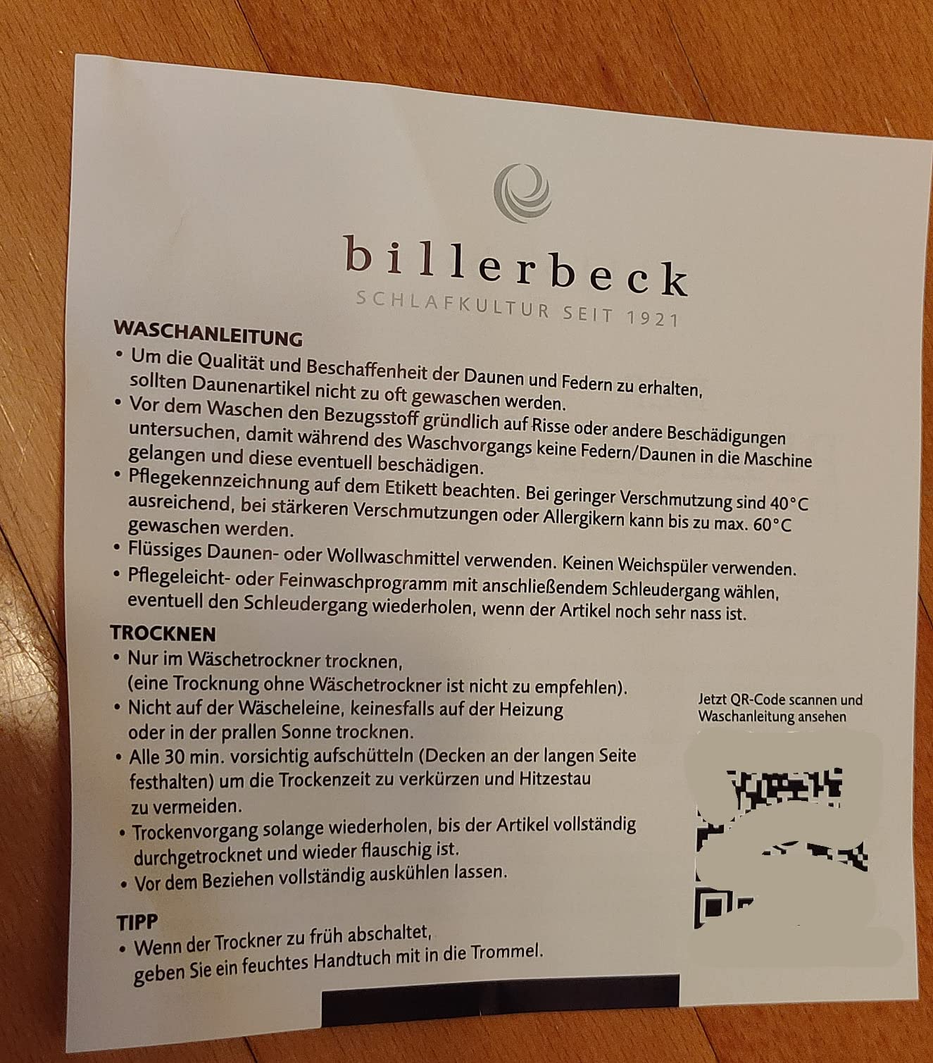 Okay, braucht Pflege