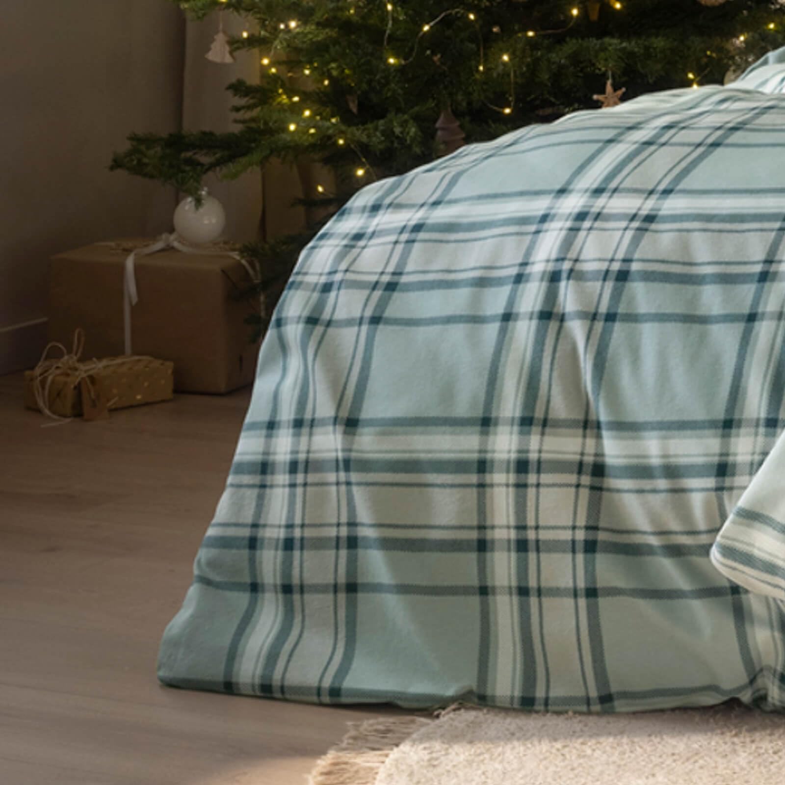 estella-bettw-sche-hannes-4459-kuschelflanell-karo-jade-155x220-cm image 6