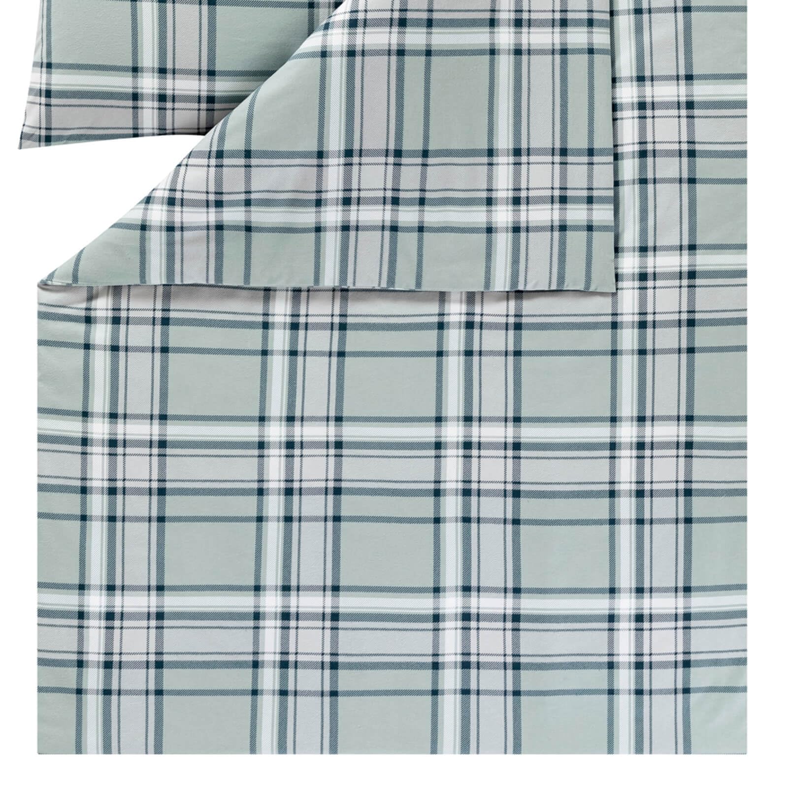 estella-bettw-sche-hannes-4459-kuschelflanell-karo-jade-155x220-cm image 3