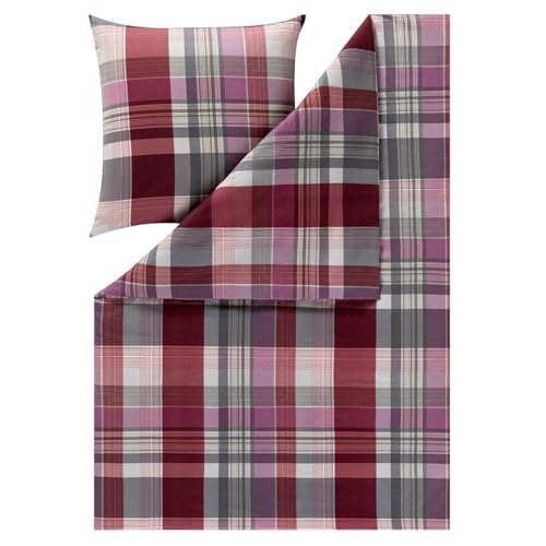 estella-ambros-4473-kuschelflanell-bettw-sche-aubergine-karo-135-x-200-cm image 8