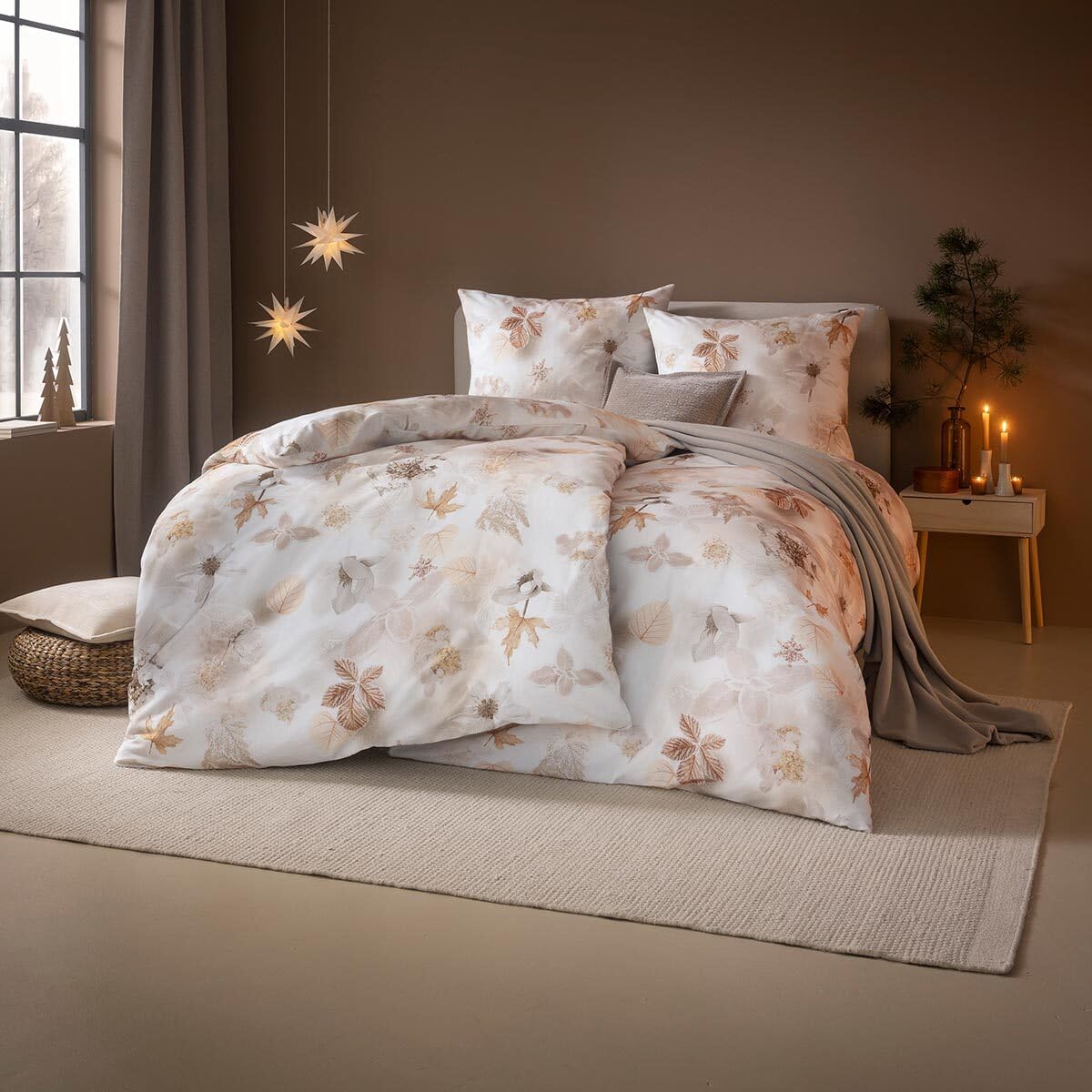 estella-winter-leaves-gold-kuschelflanell-bettw-sche-100-baumwolle image 2