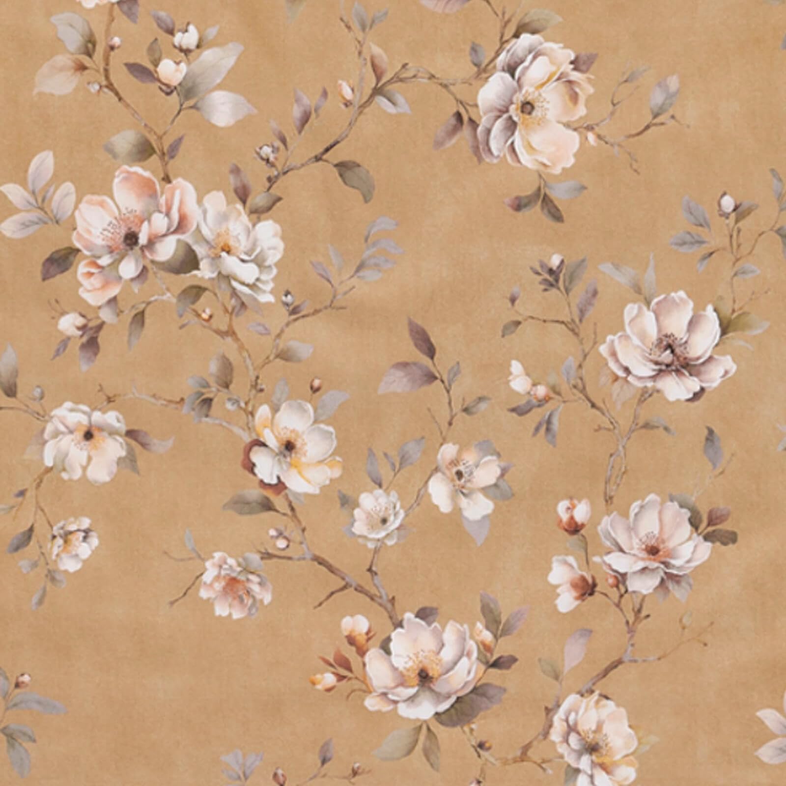 estella-lara-mako-satin-bettw-sche-135x200-messing-creme-floral-7954-740 image 7