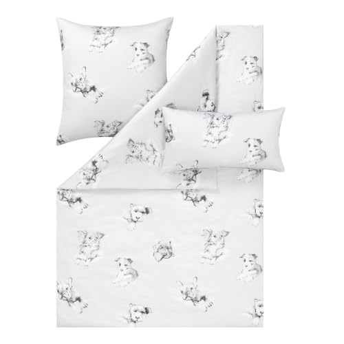 estella-mako-satin-bettw-sche-dogs-silber-100-baumwolle image 5
