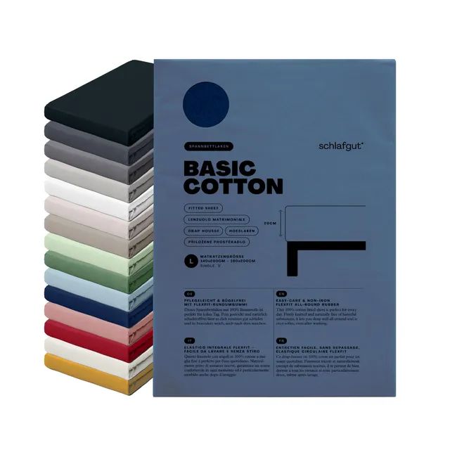 schlafgut-basic-cotton-spannbettlaken-90x200-cm-100-baumwolle-blue-deep image 1