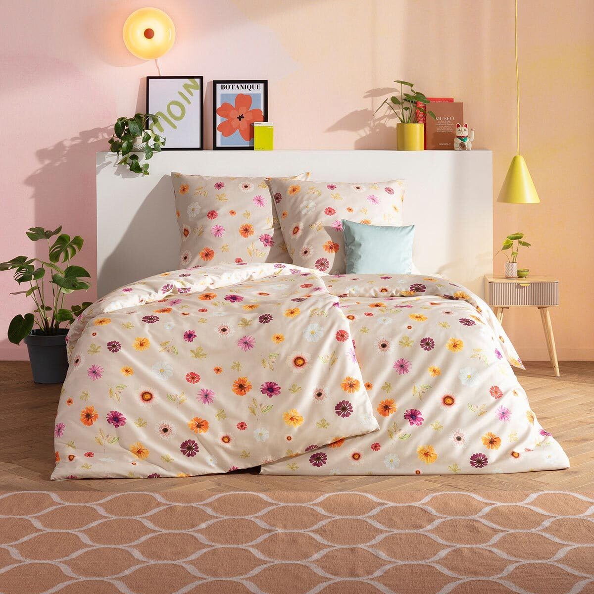 estella-mako-satin-bettw-sche-adara-beige-bl-ten-design-aus-100-baumwolle image 2
