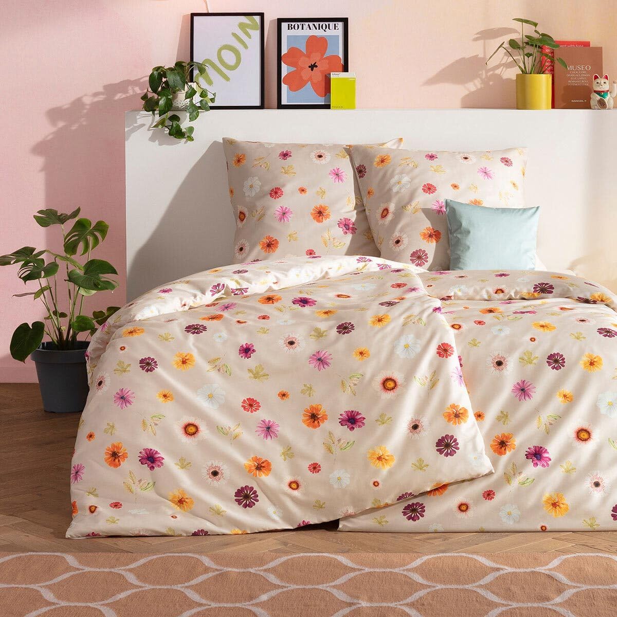 estella-mako-satin-bettw-sche-adara-beige-bl-ten-design-aus-100-baumwolle image 3