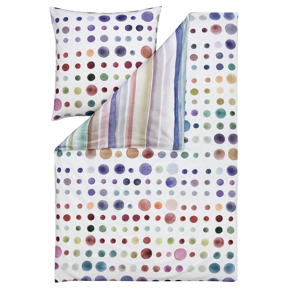 estella-joy-kuschelflanell-bettw-sche-135x200-cm-bunt-punkte-aquarell-wende-set image 1