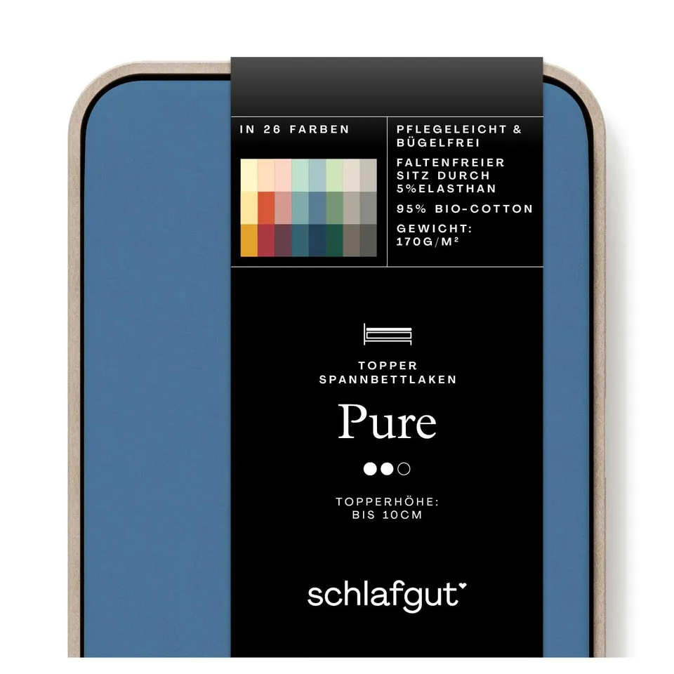 schlafgut-pure-topper-spannbettlaken-90-x-200-cm-bio-baumwolle-blue-mid image 1
