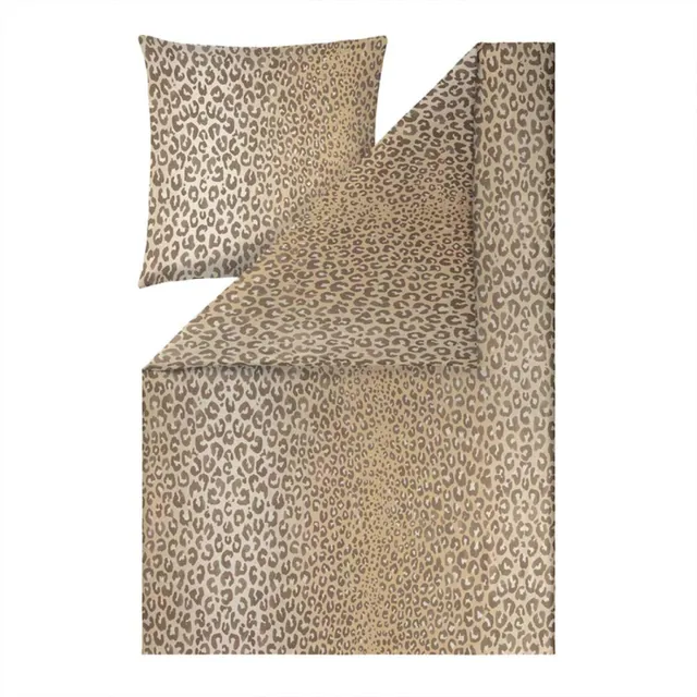 estella-mako-satin-bettw-sche-lionel-beige-leopardenmuster image 1