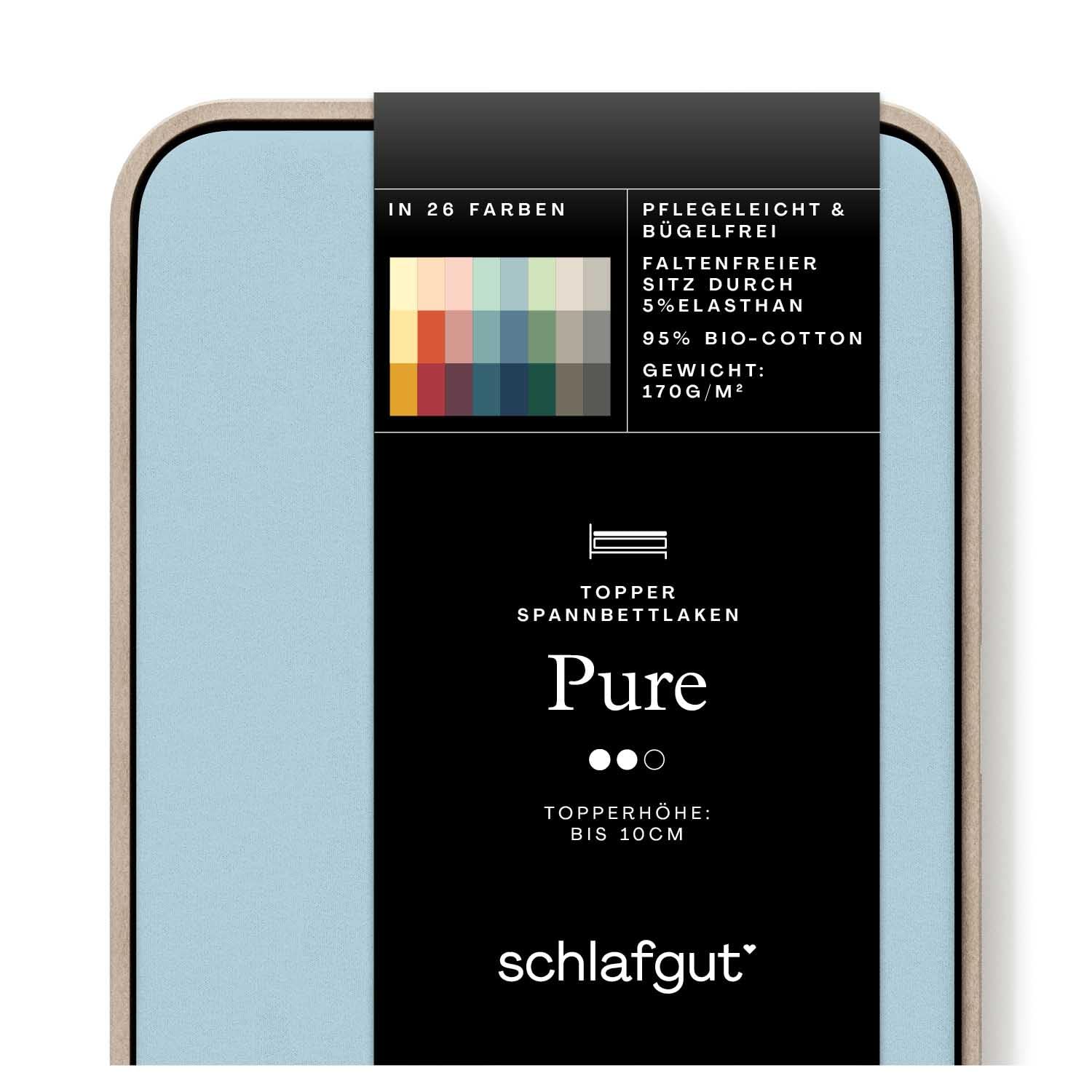 schlafgut-pure-topper-spannbettlaken-120x200-cm-bio-baumwolle-blue-light image 1