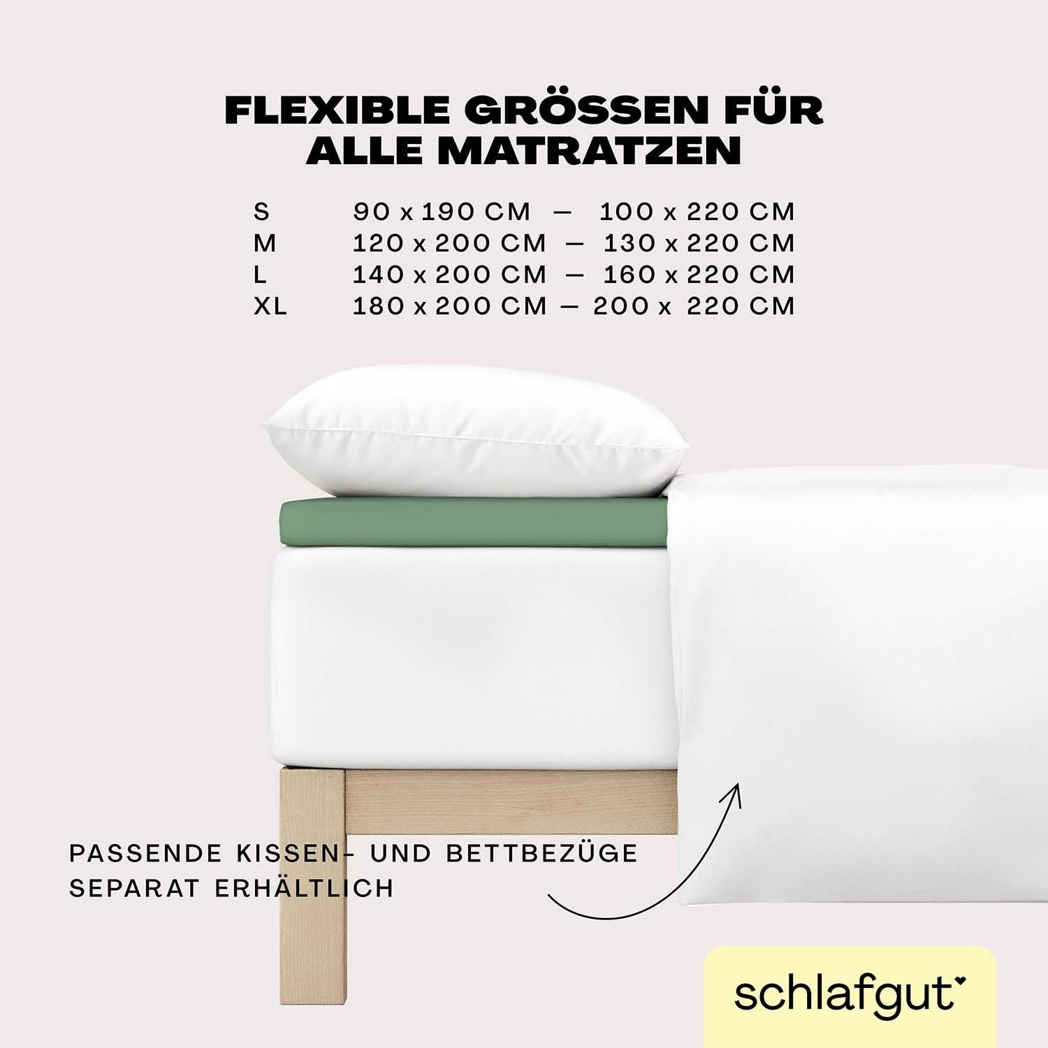 schlafgut-easy-jersey-elasthan-topper-spannbettlaken-180x200-bis-200x220-green-m image 4