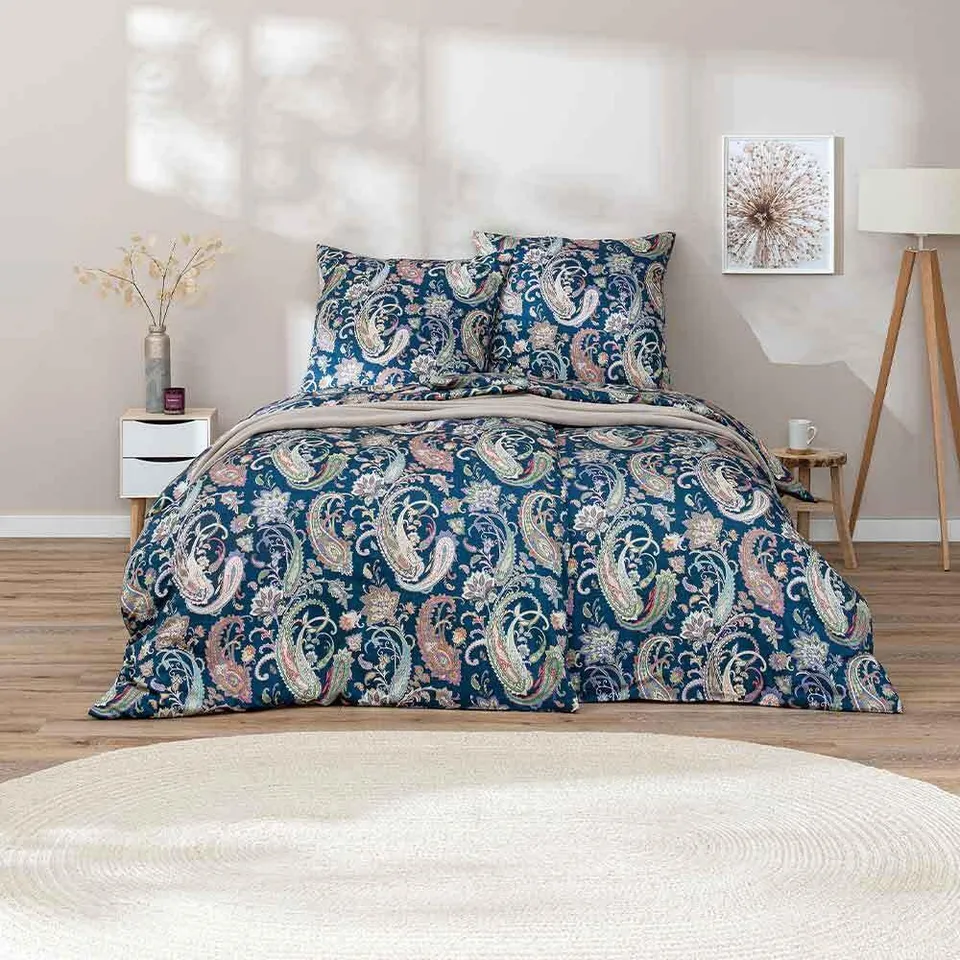estella-mako-satin-bettw-sche-135x200-soley-marine-paisley-blau-7608-270 image 1