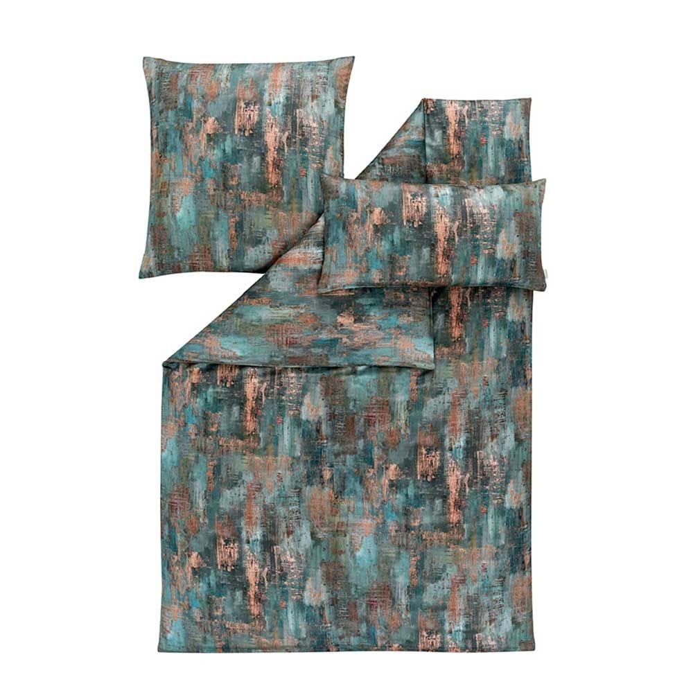 estella-juliano-satin-de-luxe-bettw-sche-petrol-140x200-70x90-40x80 image 2