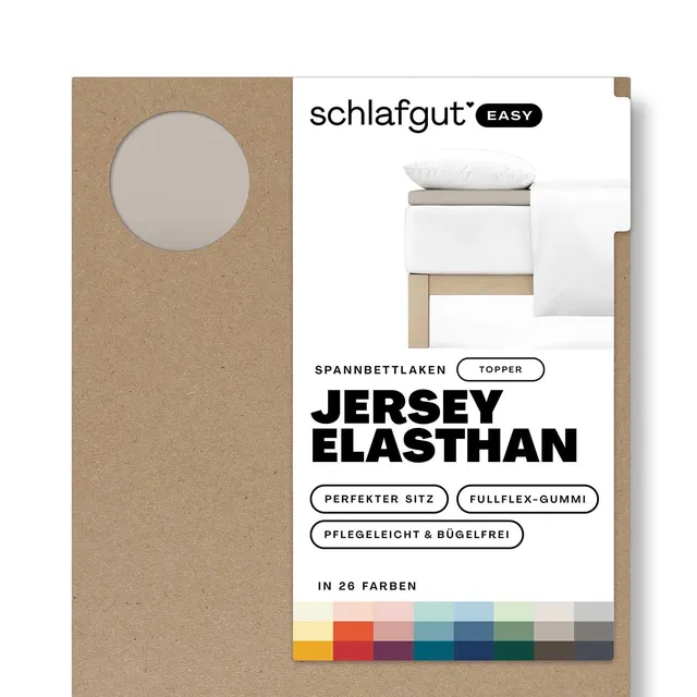 schlafgut-easy-jersey-elasthan-topper-spannbettlaken-180x200-cm-sand-mid image 1
