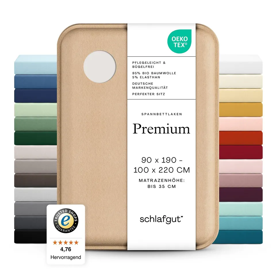 schlafgut-premium-spannbettlaken-90x200-cm-bio-baumwolle-sand-light image 1