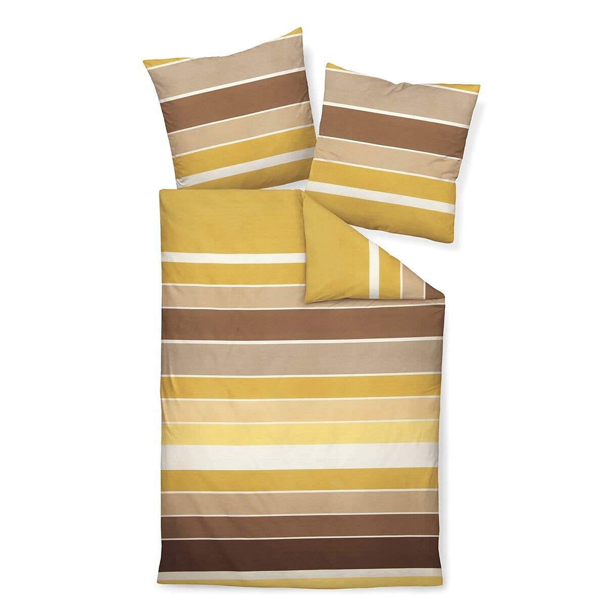 janine-j-d-mako-satin-bettw-sche-200x200-cm-2x-80x80-cm-leuchtendes-gold-braun image 1