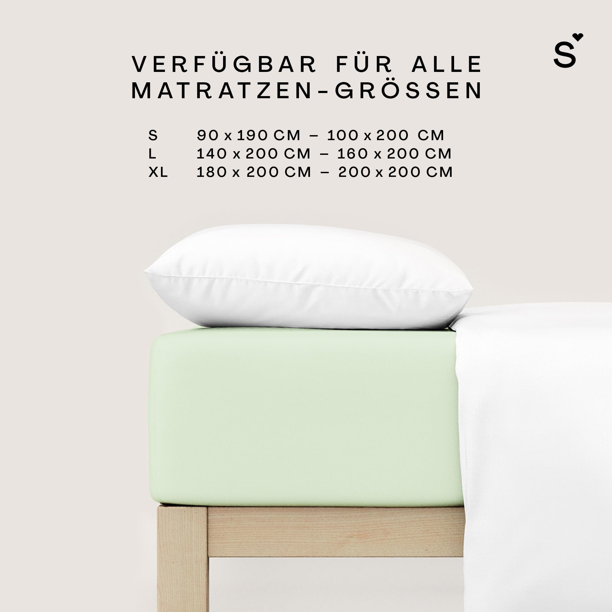 schlafgut-basic-cotton-spannbettlaken-90x200-cm-100-baumwolle-green-light image 2