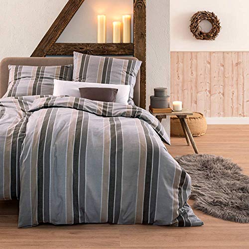 estella-bent-biber-bettw-sche-grau-135-x-200-80-x-80-cm image 2