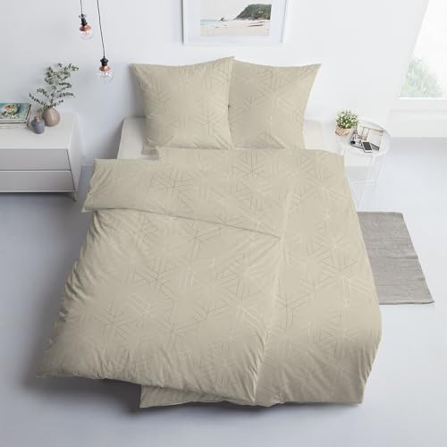 estella-mako-satin-bettw-sche-135x200-luan-ecrue-uni-waben-rauten-7919-220 image 6