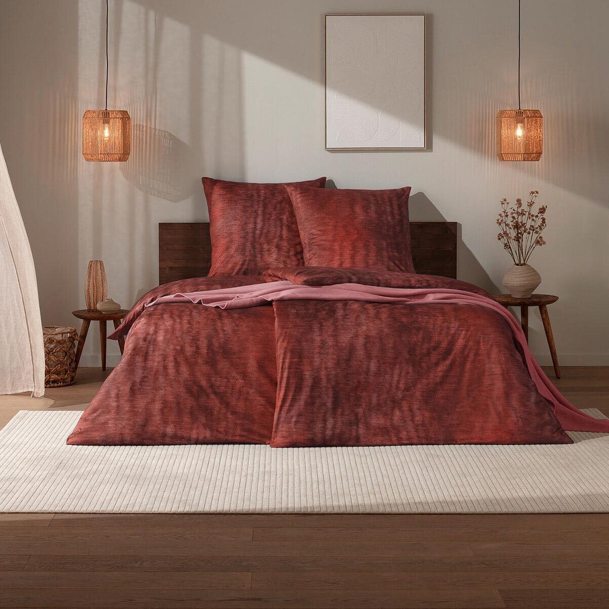 estella-arno-bettw-sche-135x200-cm-80x80-cm-bordeaux-farbverlauf-mako-jersey image 3