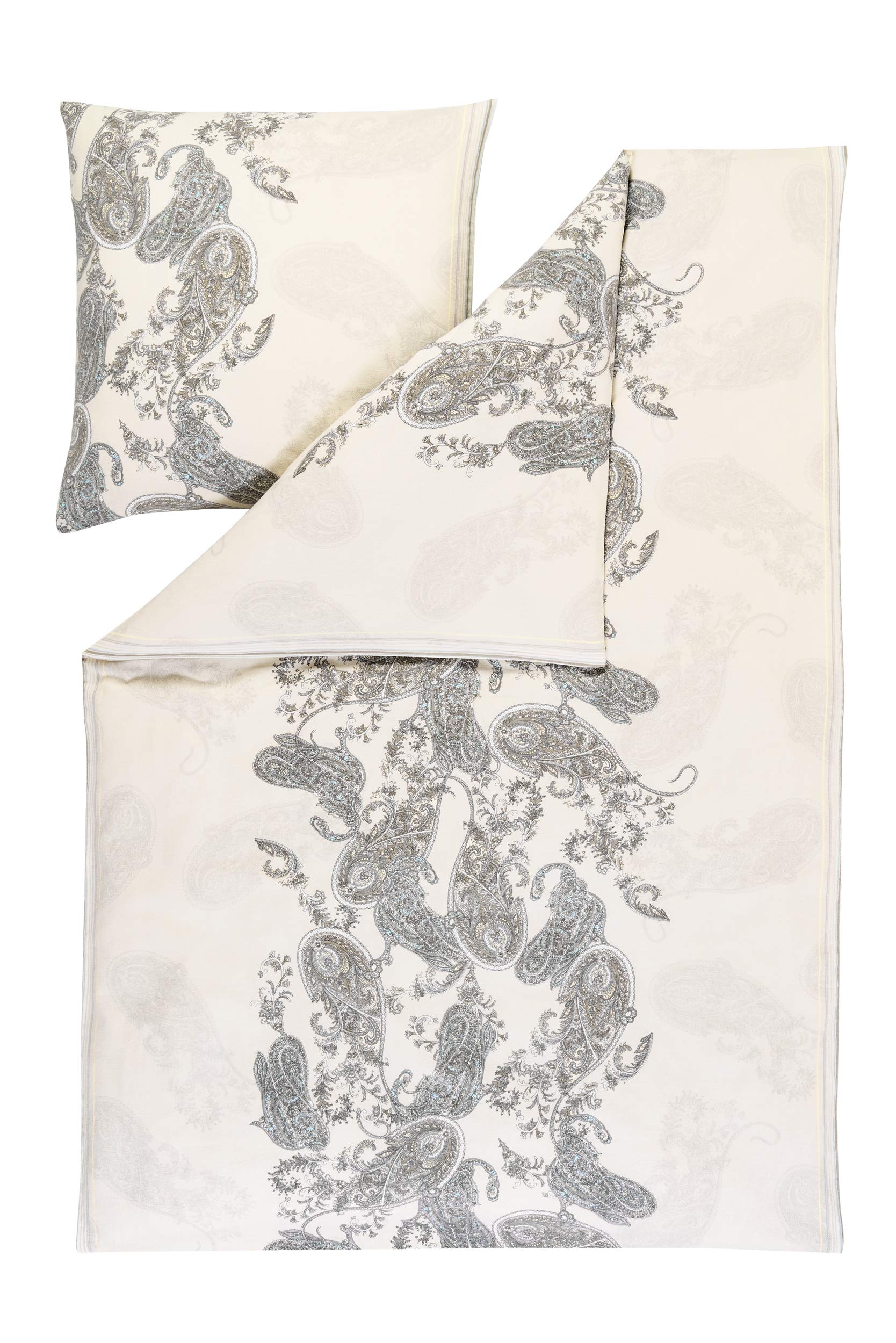 estella-edelflanell-bettw-sche-set-prato-creme-155x220-cm-80x80-cm image 2