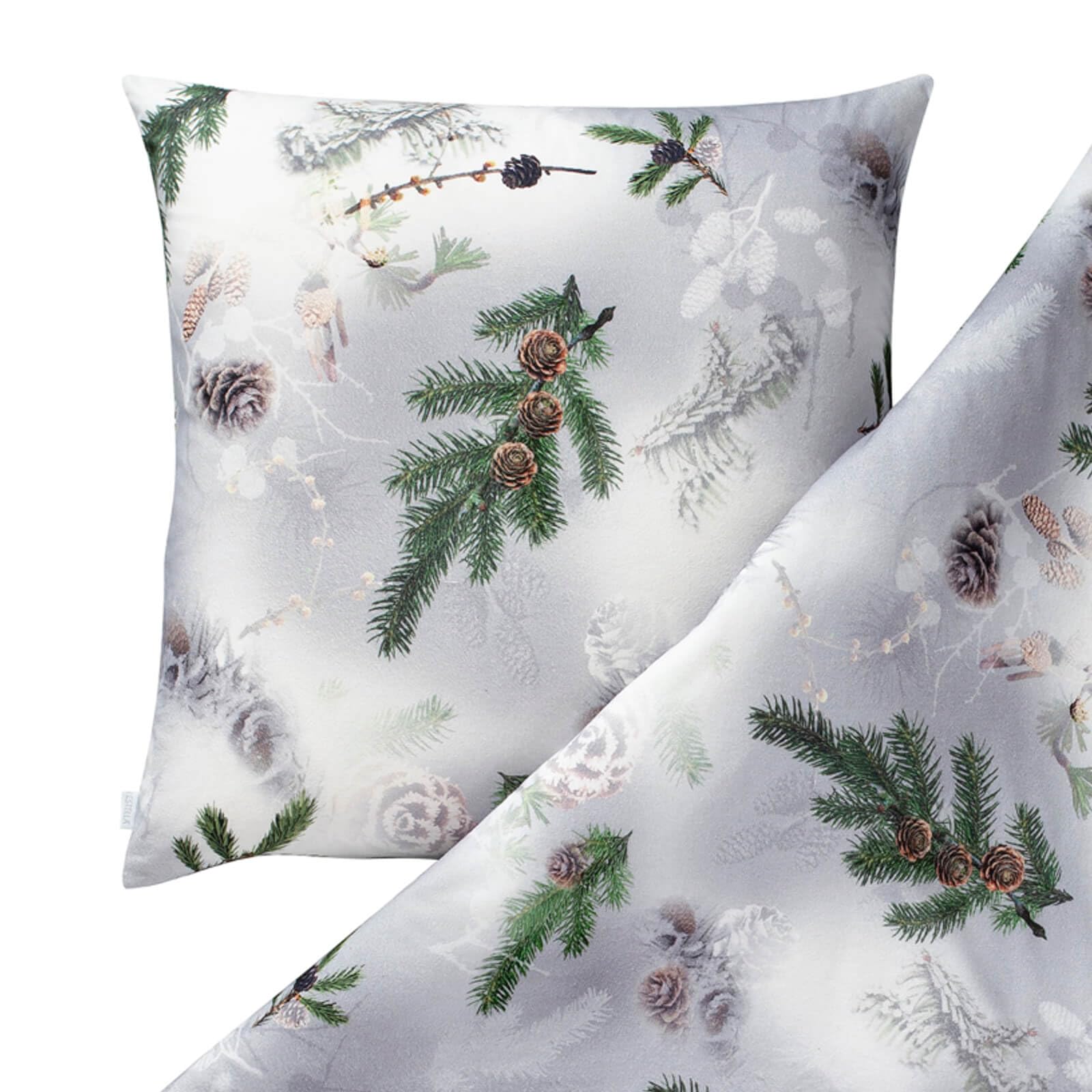 estella-kuschelflanell-bettw-sche-pine-twigs-4455-820-silber-155x220-cm image 2